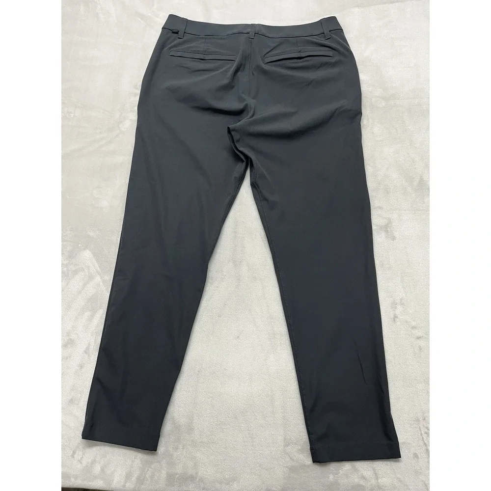 Lululemon ABC 5 Pockets Pant Men 34 Gray Slim Fit Warpstreme Wrinkle Resistant